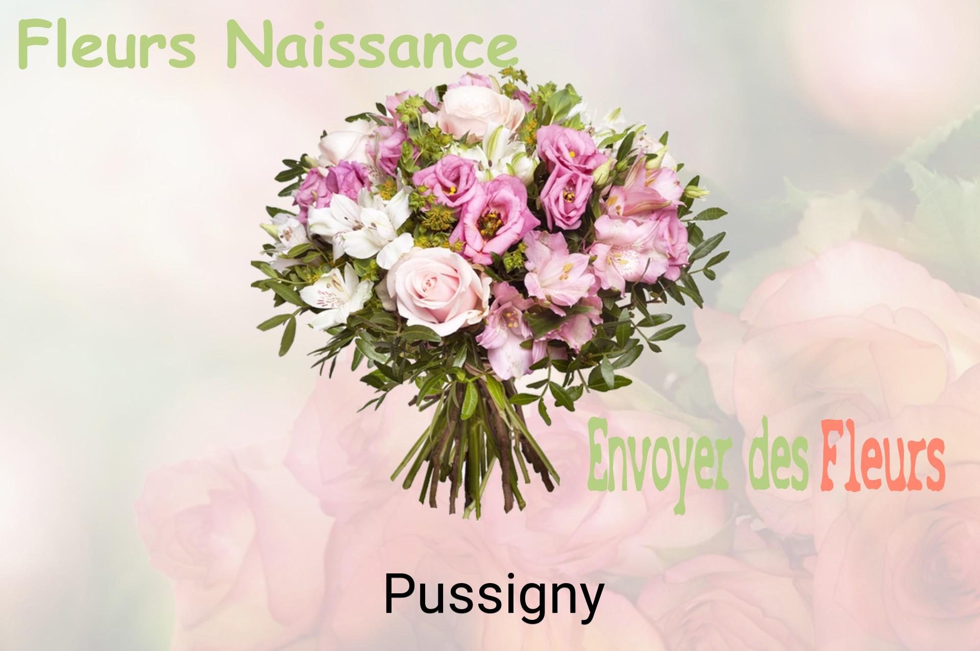 Bouquet de fleurs de naissance livré à Pussigny